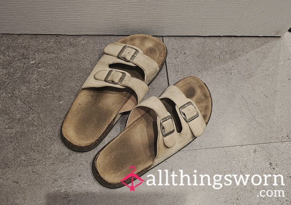 🩴Ladies Worn Holiday Summer Sandals With Buckles 🤎