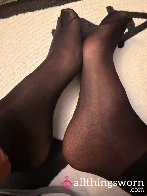 Lady Ardent’s Worn Nylon Black Socks ♣️