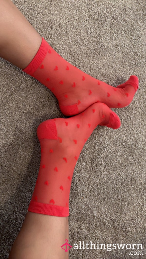 Lady In Red! Who Loves Nylons, Who Loves Socks? These Are Perfect For All Your Feels! Stinky And Delicious
