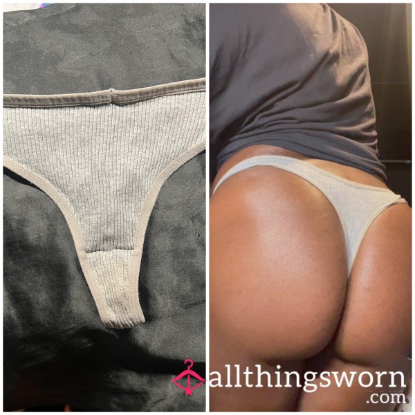 🩶 Lana’s Grey Worn Thong 🩶