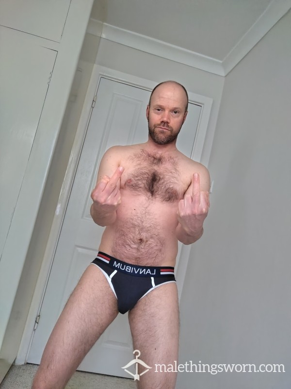 Lanvib*m Medium Briefs. Worn Three Days With Pi*s Dribble And A Big Load