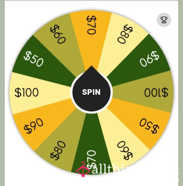 Large Findom Wheel.  $4 For Unlimited Spins!  Top Payout $100!