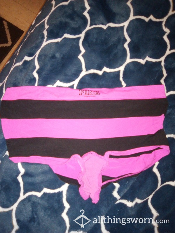Large Pink And Black Victoria Secret Panties 💞