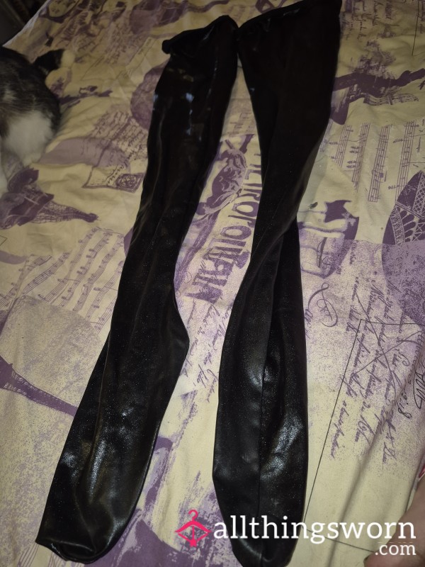 Latex High Thigh Tights