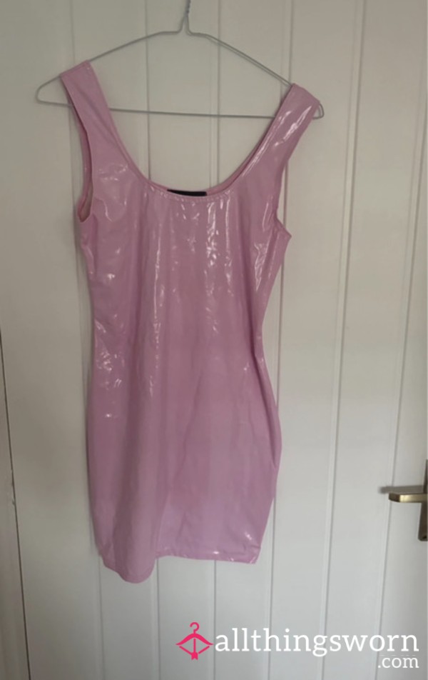 Latex Pink Mini Dress 💕🎀 Perfect For My Latex Sissy Lovers! Size 8