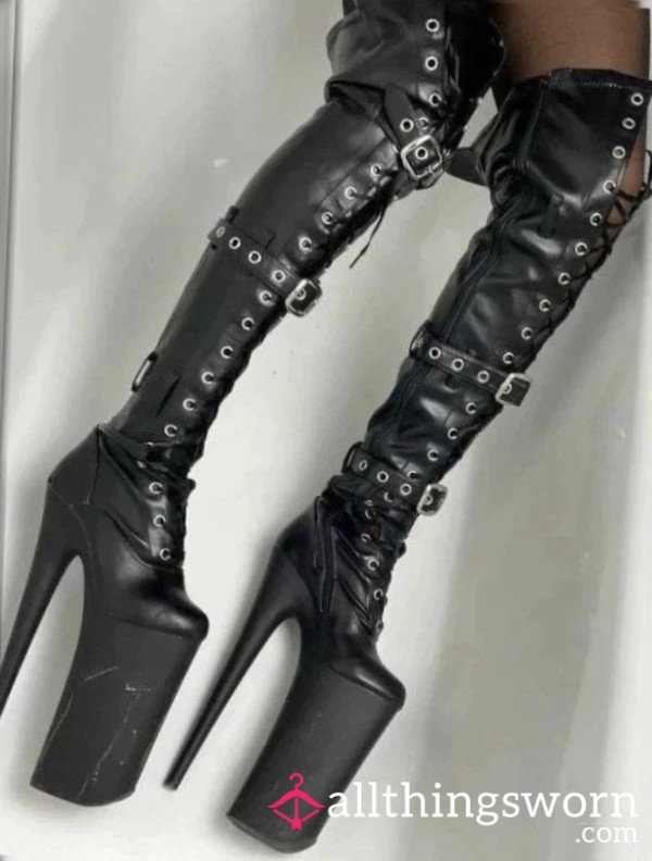 Latex Stripper Pleasers Boots🥵|wellworn