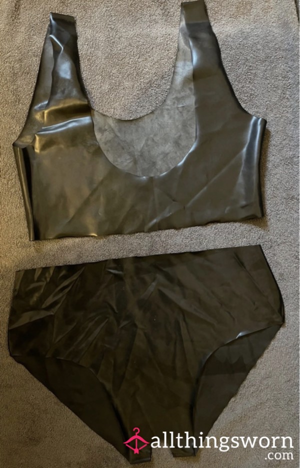 Latex Underwear Set Used On My Sissys