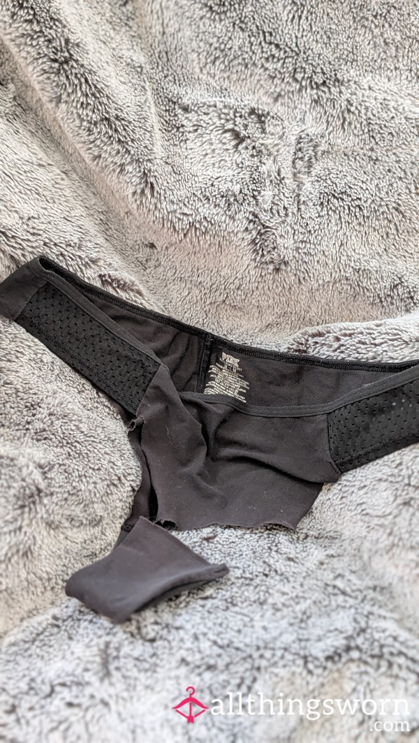 Latina Worn And Torn Black Thong