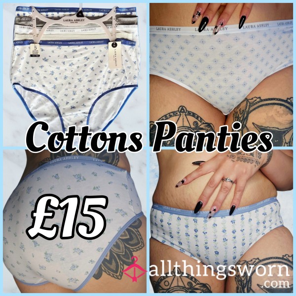 Laura Ashley "Granny Pants" Flor*l Styles Fullback Panties Size L