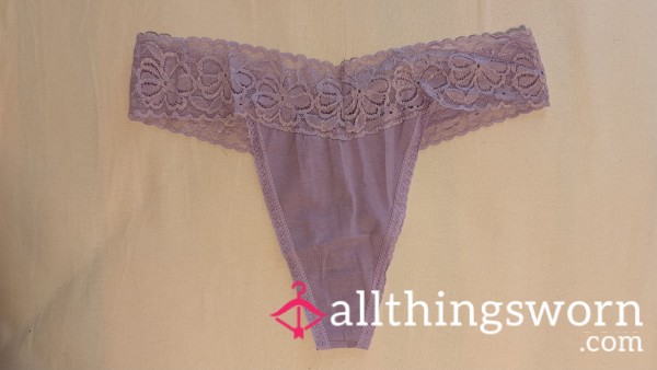 Lavender Lace Thong