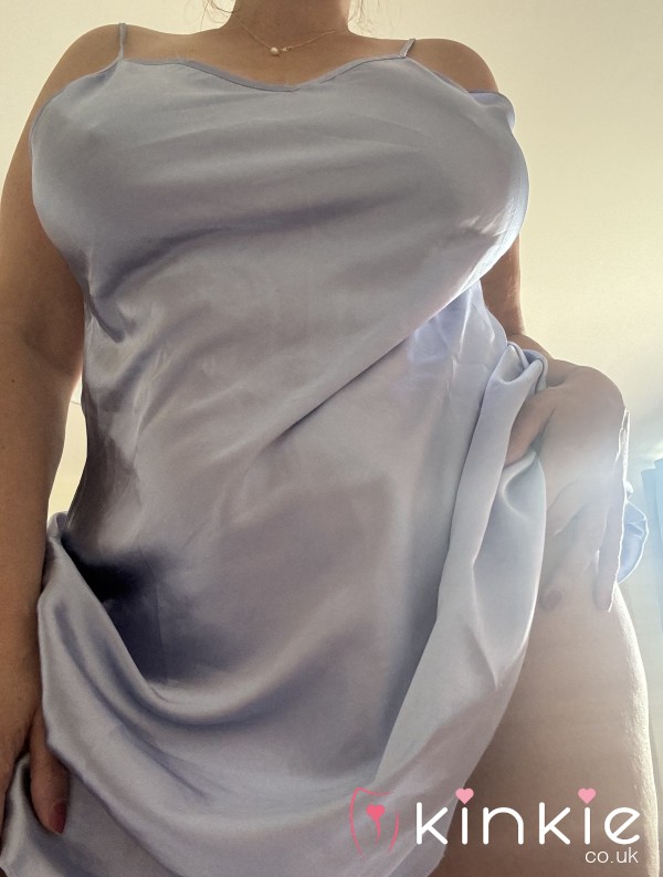 Lavender Satin & Lace Nightgown
