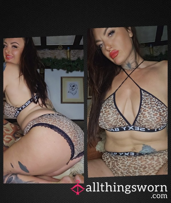 Leapord Print Sheer Set