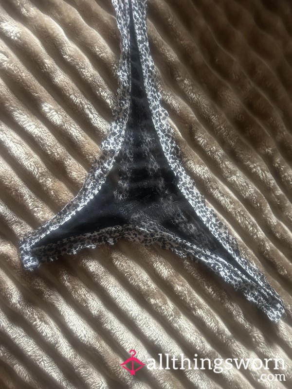 Leapord Print Thongs Been Worn 24 Hours For You Absolute Dripping In My Scent 🤤