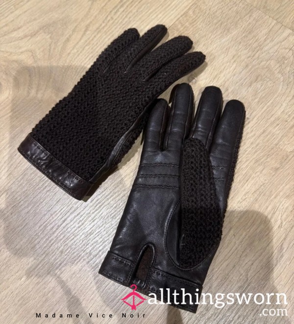Leather And Mesh Gloves