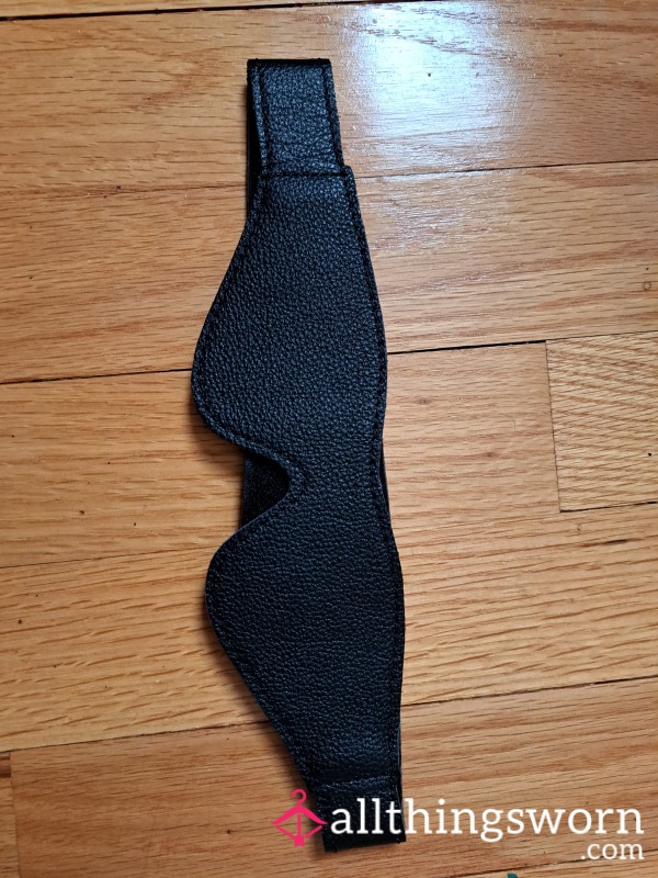 Leather Blindfold With Velcro Back