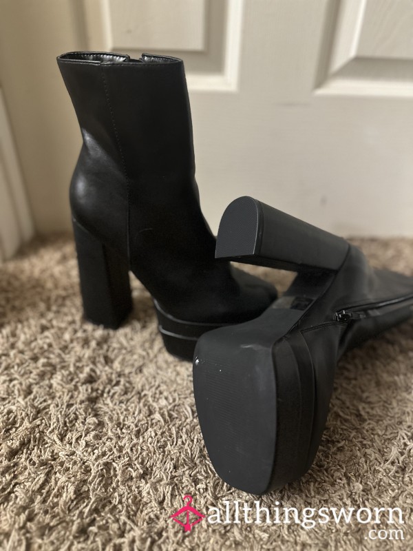 Leather Chunky Boots
