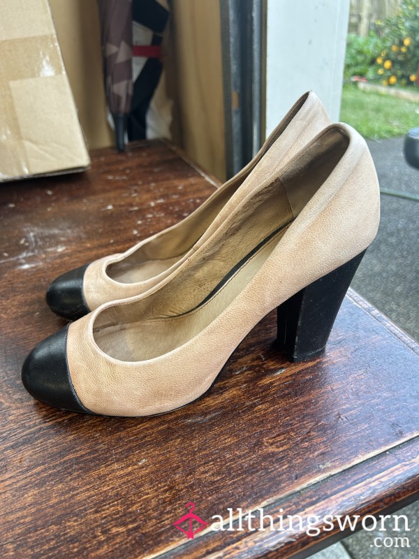 Leather Court Heels - Well Worn