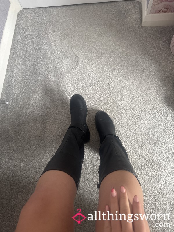 Leather High Boots