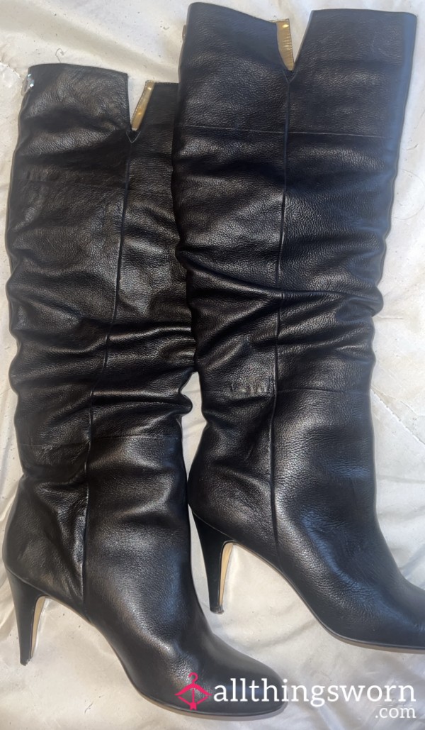 Leather Knee High Boots 👢