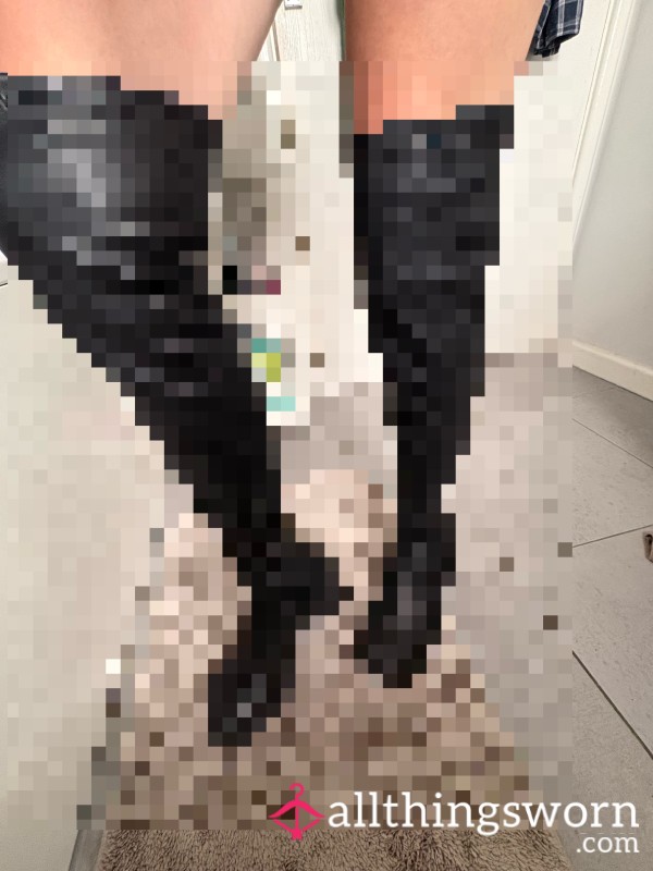 Leather Knee High Boots