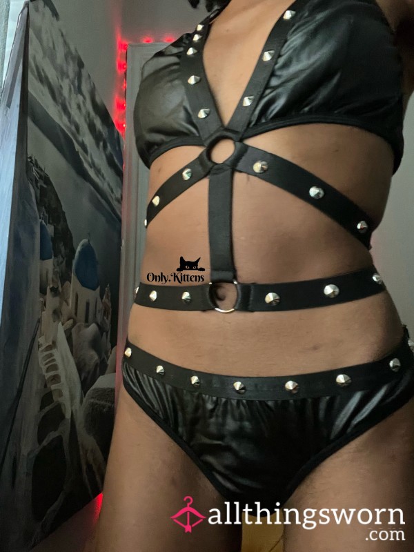 Leather Lingerie Set