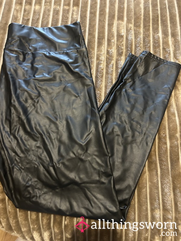 Leather Look Leggings Beautiful On Can Be Worn For Extra Or Bought As They Are