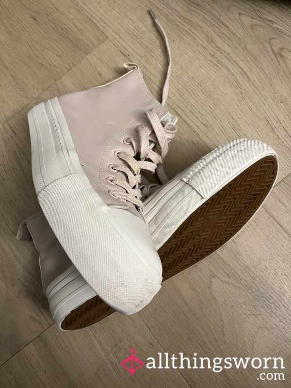 Pink Leather Sneakers (39)