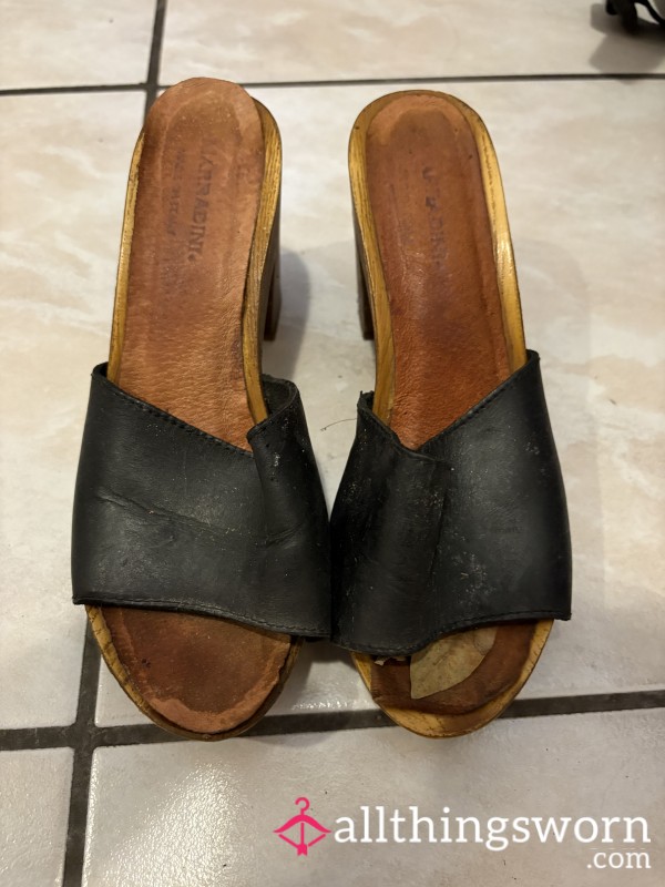 Leather RUINED CLOGS !! Marandini Italian Leather