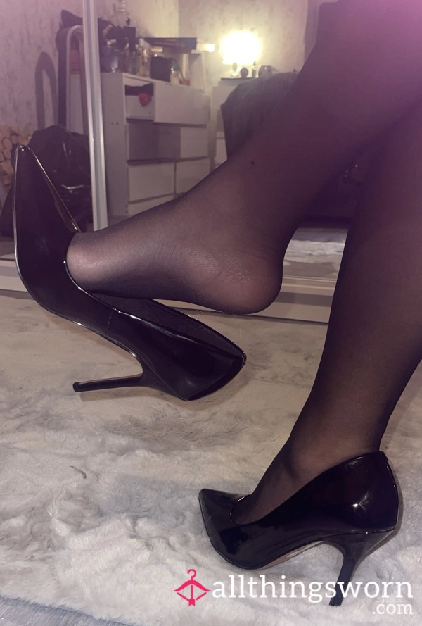 Leather Skirt Heels 👠 Playing All By My Self