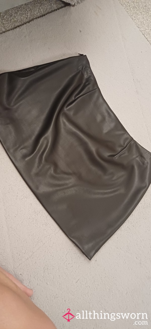 Leather Style Mini Skirt