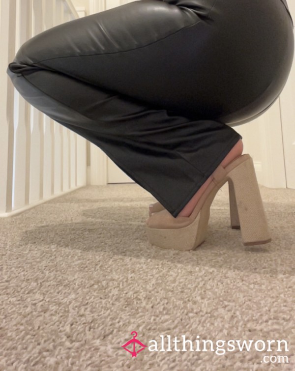Leather Trousers And Heels✨