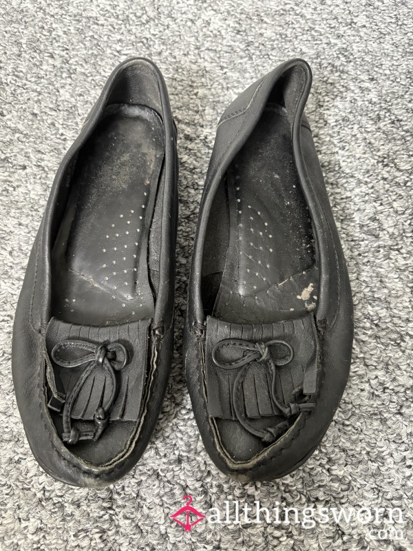 Leather Work Flats