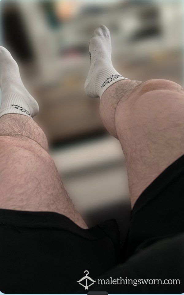Leg Day Worn White Socks