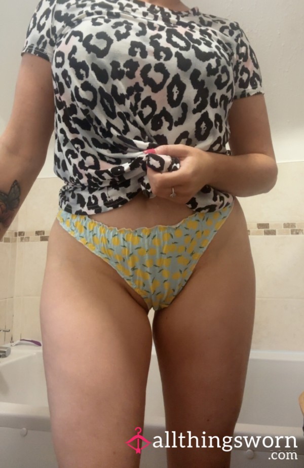 Lemon Cotton Thong 🍋