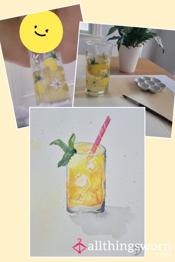 Lemonade Art, Made With Freshly Squeezed Lemonade 🍋