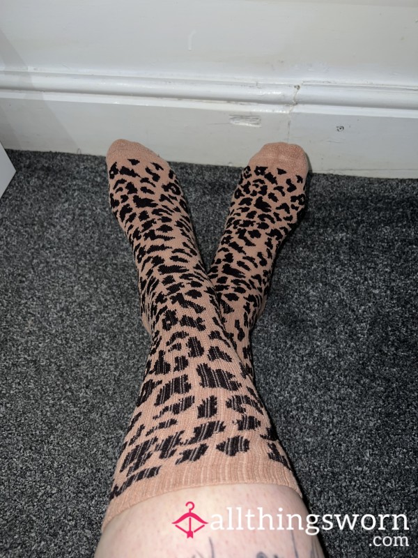 Leopard Crew Socks