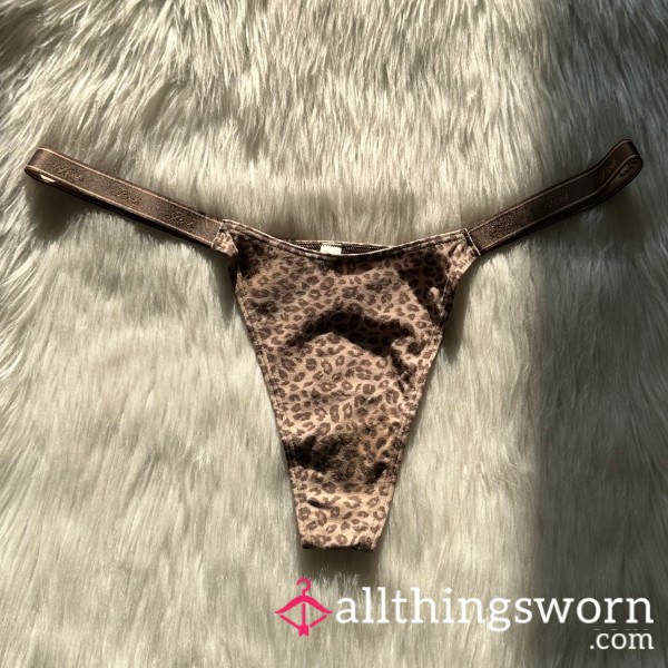 Leopard High Leg Thong