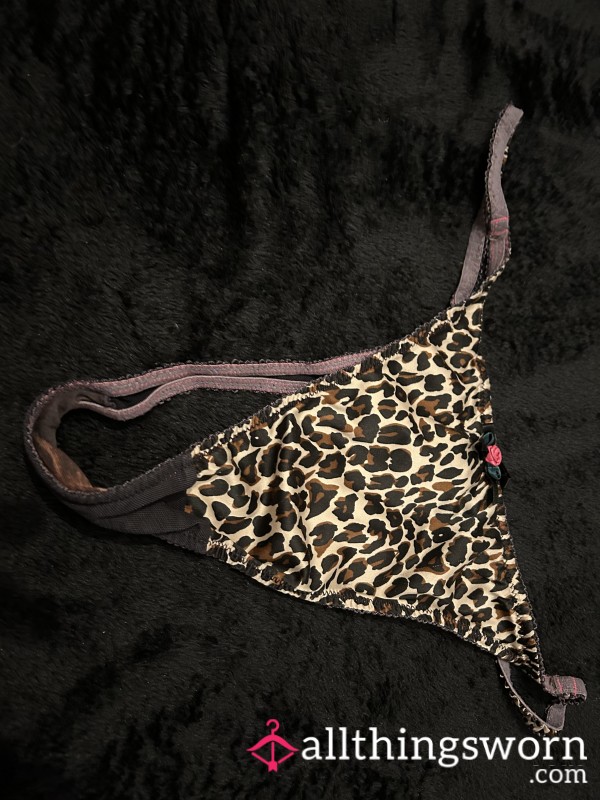 🐆 Leopard Lace Tease – Wild, Worn & Tempting 💋