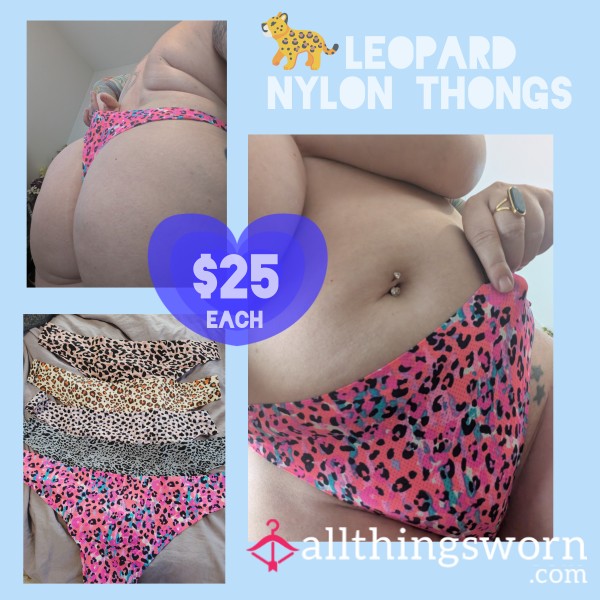 🐆 Leopard Nylon Thong