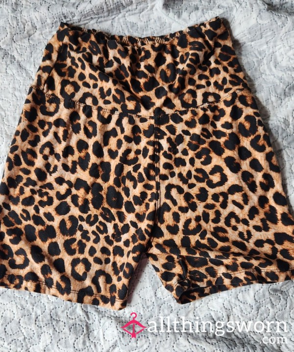 Leopard Print Bike Shorts