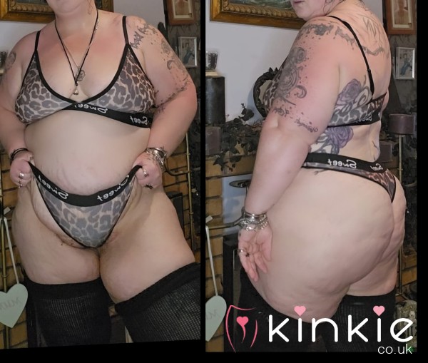 Leopard Print Bra & Thong Set Sz Large