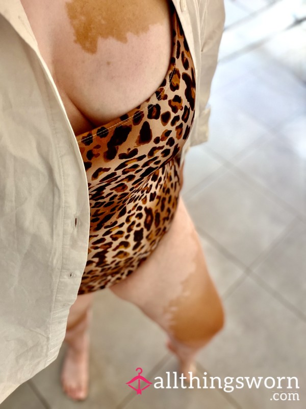 Leopard Print Curvy Swimsuit.