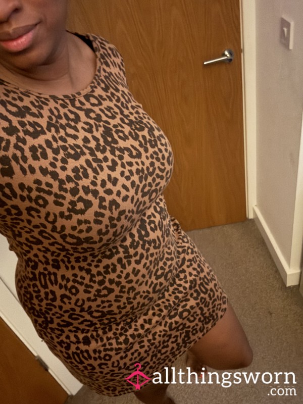 Leopard Print Dress Size UK 12