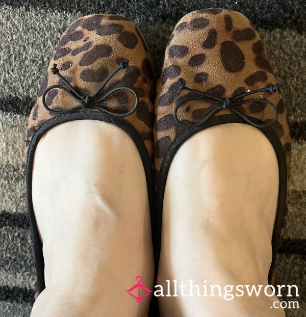 Leopard Print Flat Shoes | VERY Well Used!