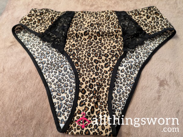 Leopard Print Full Panties - 24 Hours Wear Included In Price