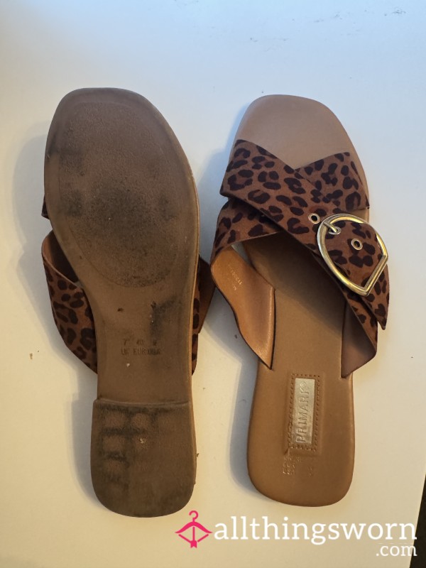 Leopard Print Goddess Sandles