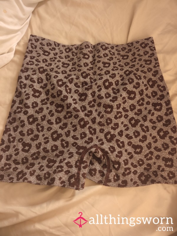 Leopard Print Gym Shorts