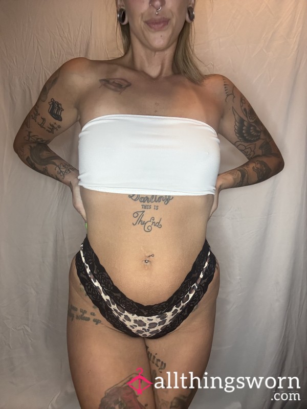 Leopard Print, Lace Trim Cheeky - 🐆