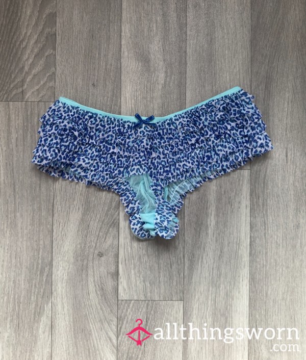 Leopard Print Mesh Panties