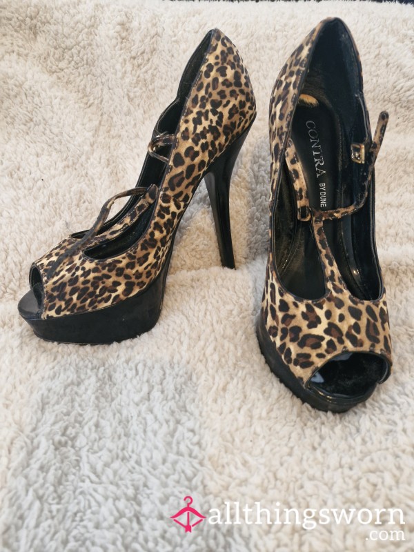Leopard Print Platform Heels